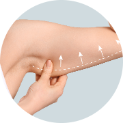 Showcasing of women arms after the therapy