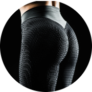 showcasing of a women buttocks in a well dressed slick outfit after the therapy